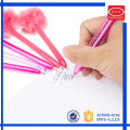 Promotional school kids stationery ball pens with feather